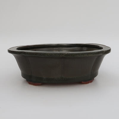 Ceramiczna miska do bonsai 25 x 25 x 7,5 cm, kolor szary - 1