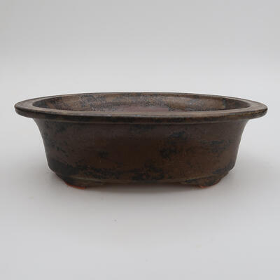 Ceramiczna miska do bonsai 23 x 18 x 6 cm, kolor brązowy - 1
