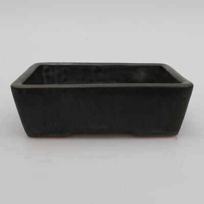 Ceramiczna miska bonsai 12 x 8,5 x 3,5 cm, kolor czarny - 1