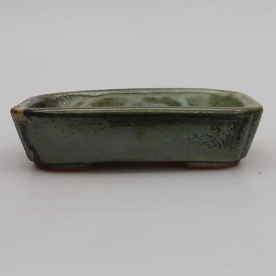 Ceramiczna miska bonsai 12 x 9 x 3 cm, kolor zielony - 1