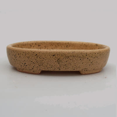 Ceramiczna miska bonsai 11,5 x 9 x 2 cm, kolor beżowy - 1