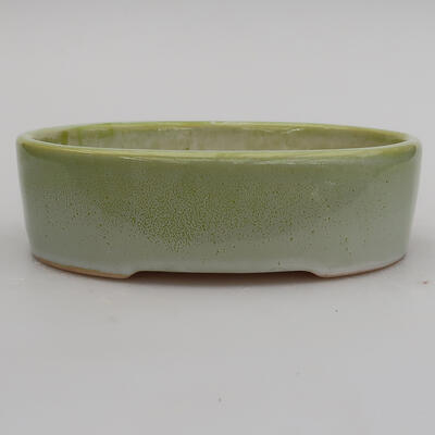 Ceramiczna miska bonsai 13 x 10 x 3 cm, kolor zielony - 1