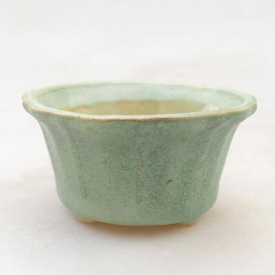 Ceramiczna miska do bonsai 5 x 5 x 3 cm, kolor zielony - 1