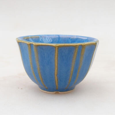 Ceramiczna miska bonsai 5 x 5 x 3,5 cm, kolor niebieski - 1