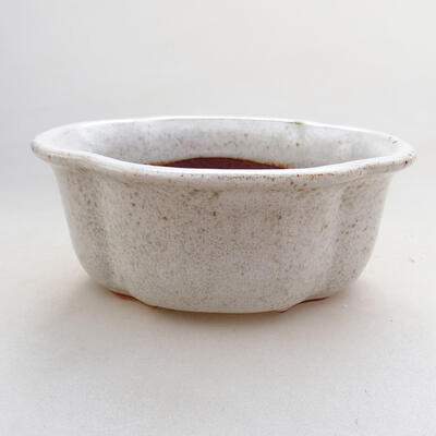 Ceramiczna miska bonsai 13 x 11 x 5,5 cm, kolor biały - 1