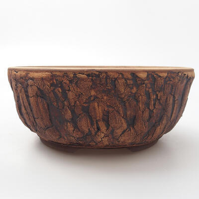 Ceramiczna miska do bonsai 17 x 17 x 7 cm, kolor spękany - 1