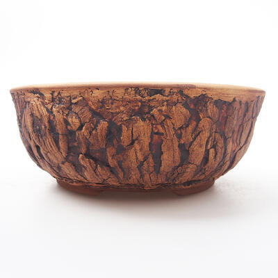 Ceramiczna miska do bonsai 18,5 x 18,5 x 7 cm, kolor spękany - 1