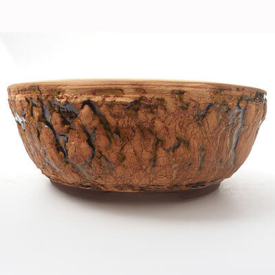 Ceramiczna miska bonsai 19,5 x 19,5 x 7,5 cm, kolor spękany - 1
