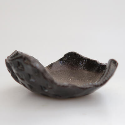 Ceramiczna muszla 9 x 8 x 3,5 cm, kolor czarny - 1