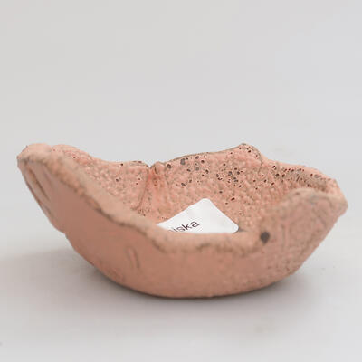 Ceramiczna muszla 9 x 8 x 3 cm, kolor różowy - 1