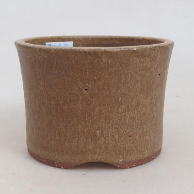 Ceramiczna miska bonsai 10 x 10 x 7 cm, kolor brązowy - 1