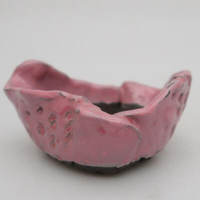 Ceramiczna muszla 9 x 9 x 4 cm, kolor różowy - 1