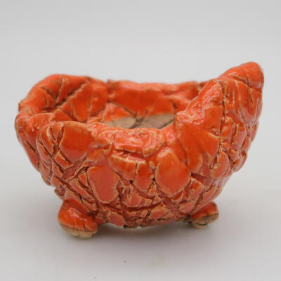 Ceramiczna muszla 9 x 9 x 6 cm, kolor pomarańczowy - 1