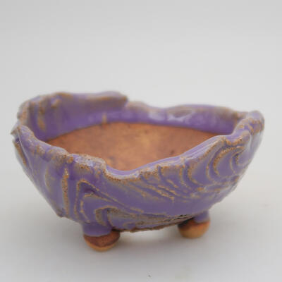 Ceramiczna muszla 9 x 9 x 5 cm, kolor fioletowy - 1