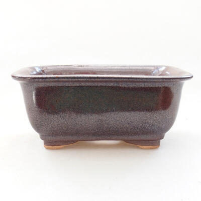 Ceramiczna miska bonsai 13 x 10 x 5,5 cm, kolor brązowy - 1
