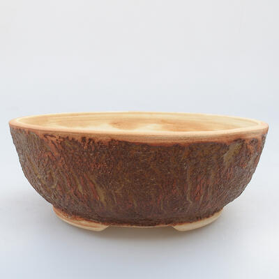 Ceramiczna miska bonsai 19 x 19 x 7 cm, kolor brązowy - 1