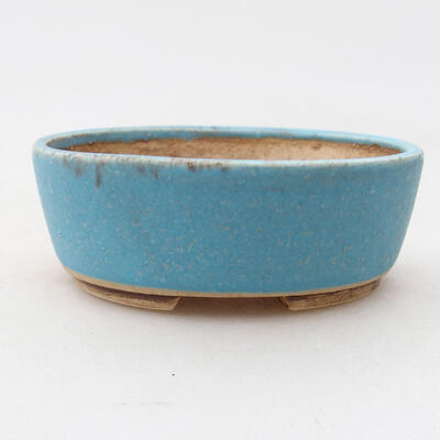 Ceramiczna miska bonsai 9 x 7,5 x 3 cm, kolor niebieski - 1