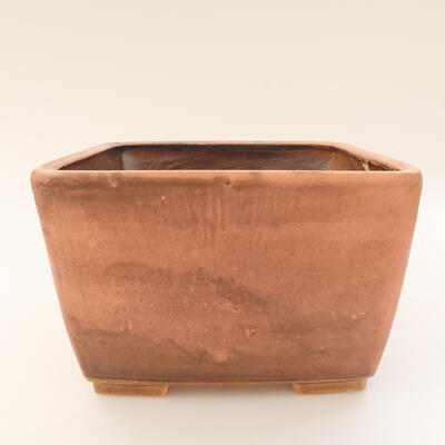Ceramiczna miska bonsai 16 x 16 x 10,5 cm, kolor różowy - 1
