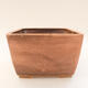 Ceramiczna miska bonsai 16 x 16 x 10,5 cm, kolor różowy - 1/3