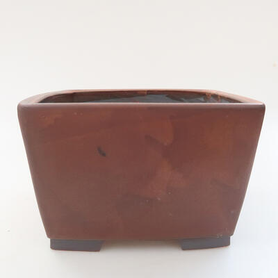 Ceramiczna miska bonsai 16 x 16 x 10 cm, kolor brązowy - 1