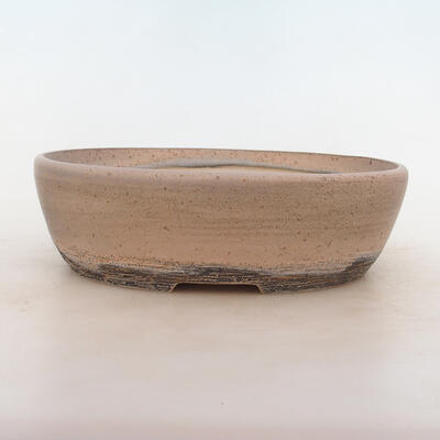 Miska Bonsai 25,5 x 20 x 7,5 cm, kolor szaro-beżowy - 1