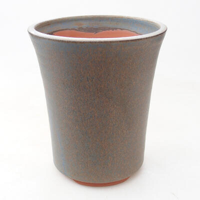 Ceramiczna miska bonsai 11 x 11 x 14 cm, kolor brązowo-niebieski - 1