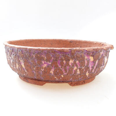 Ceramiczna miska bonsai 21,5 x 21,5 x 7 cm, kolor szaro-fioletowy - 1