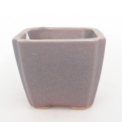 Ceramiczna miska bonsai 7 x 7 x 5,5 cm, kolor różowy - 1