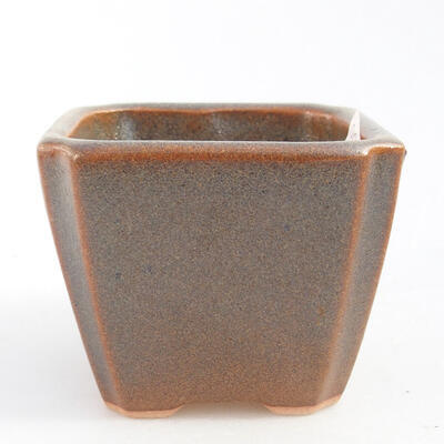 Ceramiczna miska bonsai 7 x 7 x 5,5 cm, kolor szary - 1
