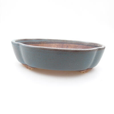 Ceramiczna miska bonsai 17,5 x 15,5 x 4,5 cm, kolor niebieski - 1