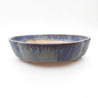 Ceramiczna miska bonsai 17,5 x 15,5 x 4,5 cm, kolor niebieski - 1