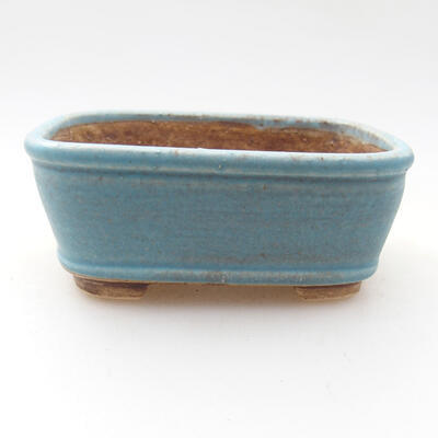 Ceramiczna miska bonsai 9 x 8 x 3,5 cm, kolor niebieski - 1