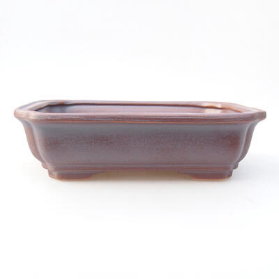 Ceramiczna miska bonsai 17 x 13,5 x 5 cm, kolor metalowy - 1