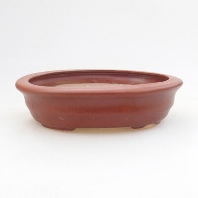 Ceramiczna miska bonsai 11 x 8,5 x 3 cm, kolor brązowy - 1
