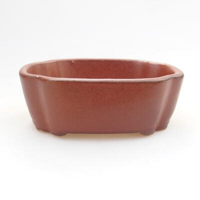 Ceramiczna miska bonsai 10 x 7,5 x 4 cm, kolor brązowy - 1