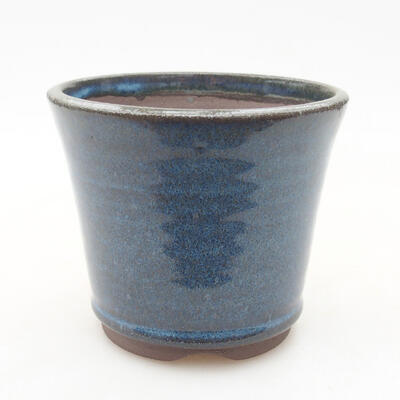 Ceramiczna miska bonsai 9 x 9 x 7,5 cm, kolor niebieski - 1