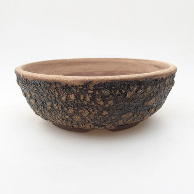 Ceramiczna miska do bonsai 17,5 x 17,5 x 6,5 cm, crack black - 1
