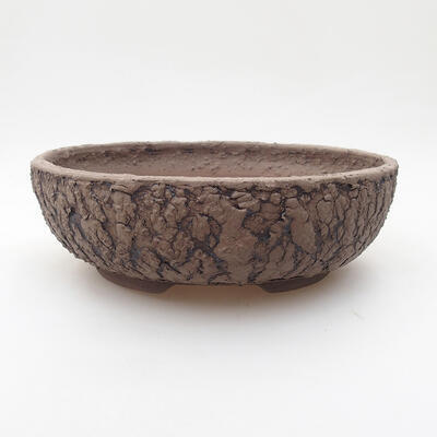 Ceramiczna miska bonsai 20 x 20 x 6,5 cm, crack black - 1