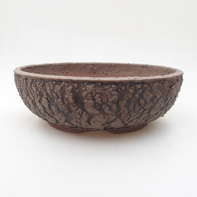 Ceramiczna miska do bonsai 21 x 21 x 7 cm, crack black - 1