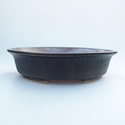 Ceramiczna miska bonsai 18,5 x 16 x 5 cm, kolor czarny - 1