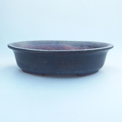 Ceramiczna miska bonsai 18 x 16 x 5 cm, kolor brązowy - 1