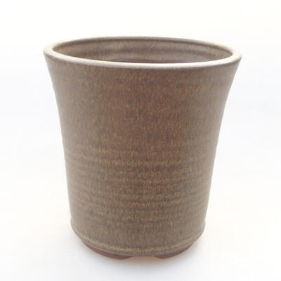 Ceramiczna miska bonsai 11,5 x 11,5 x 12 cm, kolor brązowy - 1