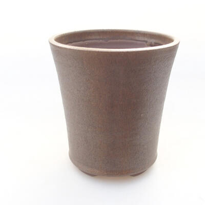 Ceramiczna miska bonsai 12 x 12 x 13 cm, kolor brązowy - 1