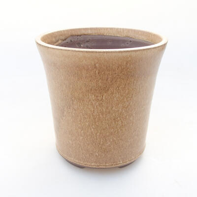 Ceramiczna miska bonsai 12,5 x 12,5 x 12,5 cm, kolor beżowy - 1
