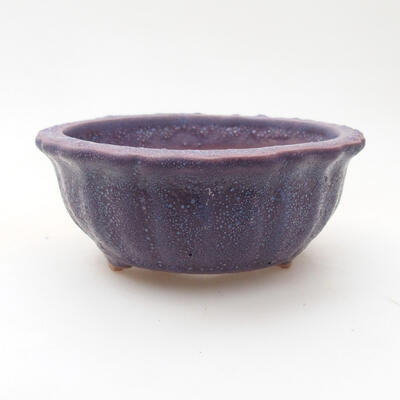 Ceramiczna miska bonsai 10,5 x 10,5 x 4,5 cm, kolor fioletowy - 1