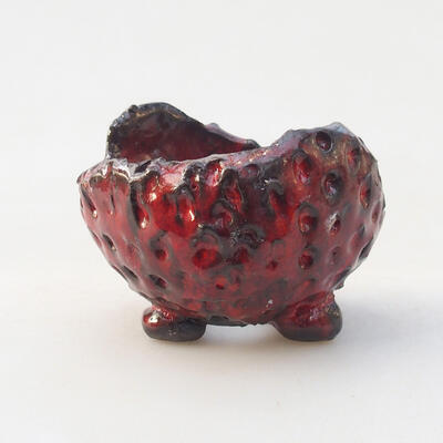 Ceramiczna skorupa 7 x 7 x 5 cm, kolor czerwony - 1