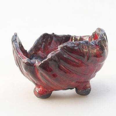 Ceramiczna skorupa 7 x 7 x 5,5 cm, kolor czerwony - 1