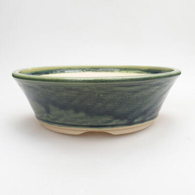Ceramiczna miska bonsai 20 x 20 x 6,5 cm, kolor zielony - 1