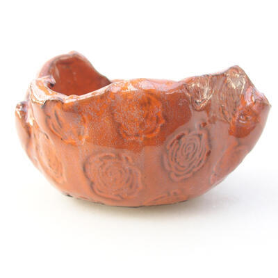 Ceramiczna skorupa 7,5 x 7,5 x 5 cm, kolor pomarańczowy - 1