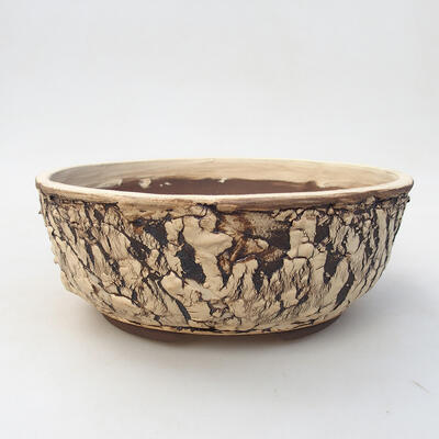 Ceramiczna miska bonsai 18 x 18 x 7,5 cm, kolor spękany - 1